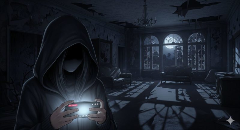 配信中の配信者に乗り移った幽霊